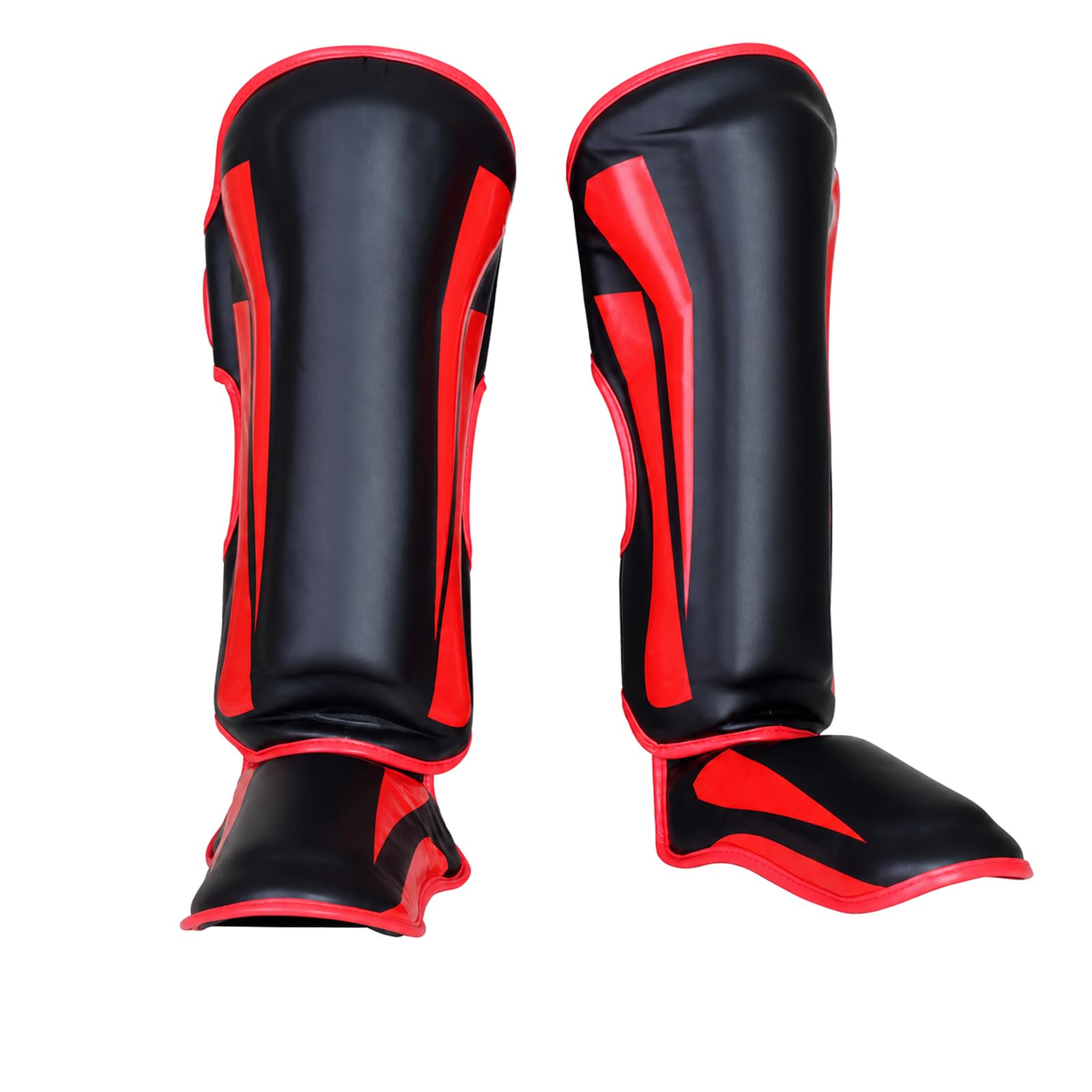 Piedi Protezione Shin Guard,Parastinchi per Arti Marziali,Paratibie Kick Boxing con Protezione del Piede,Regolabili,Comodo,Traspirante,per Boxe,Muay Thai,Sport da Combattimento