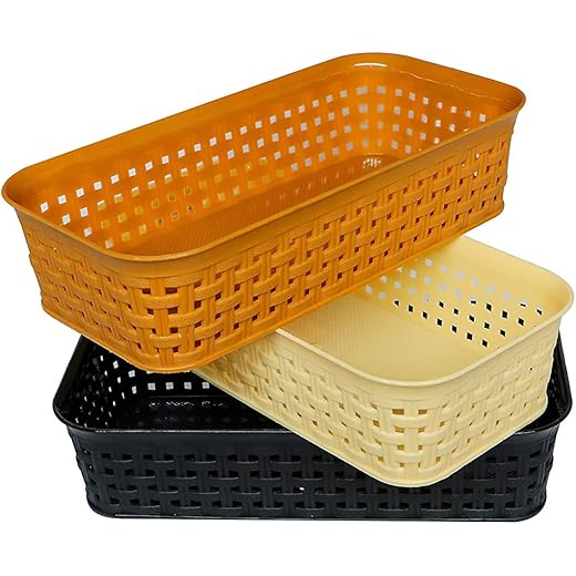 Plastic Multipurpose Desk Organizer Tray - Pack of 6