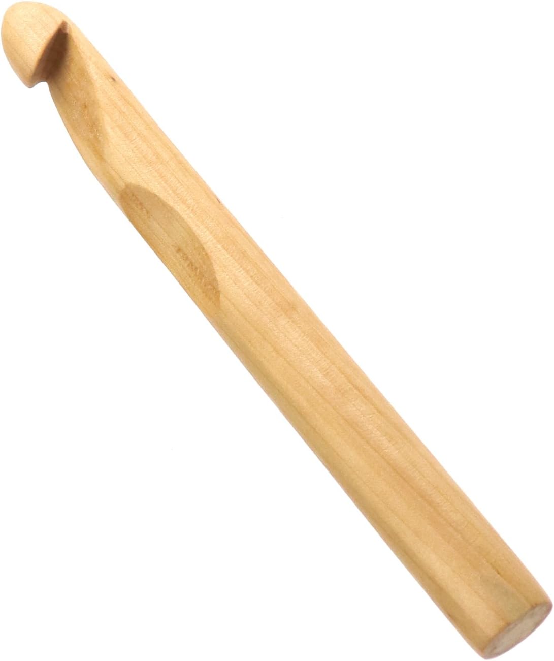 YINETTECH Jumbo Bamboo Handle Crochet Hook Knit Weave Yarn Craft Knitting Needle 20mm 1pc, Brown - Image 3