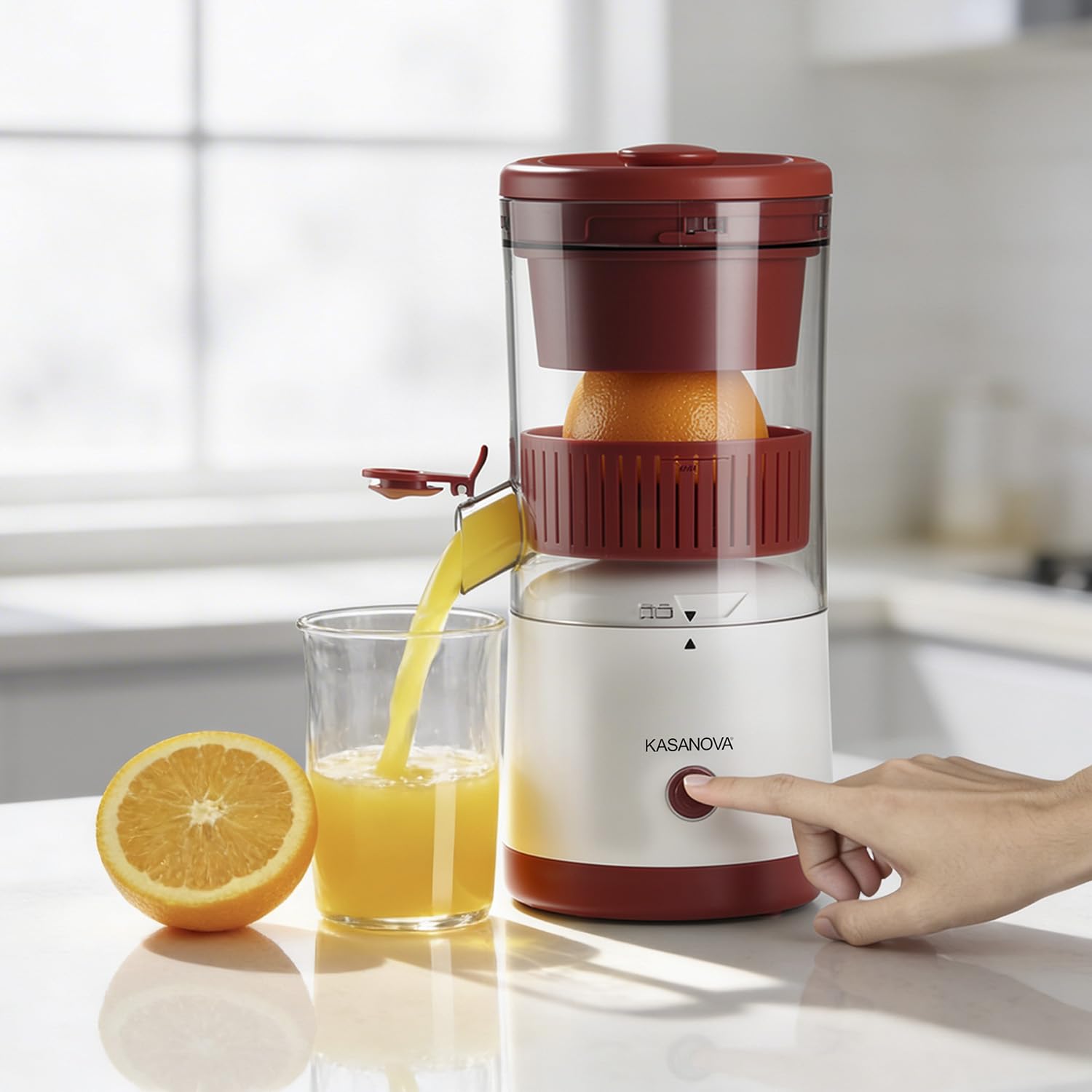 Spremiagrumi automatico senza fili rosso