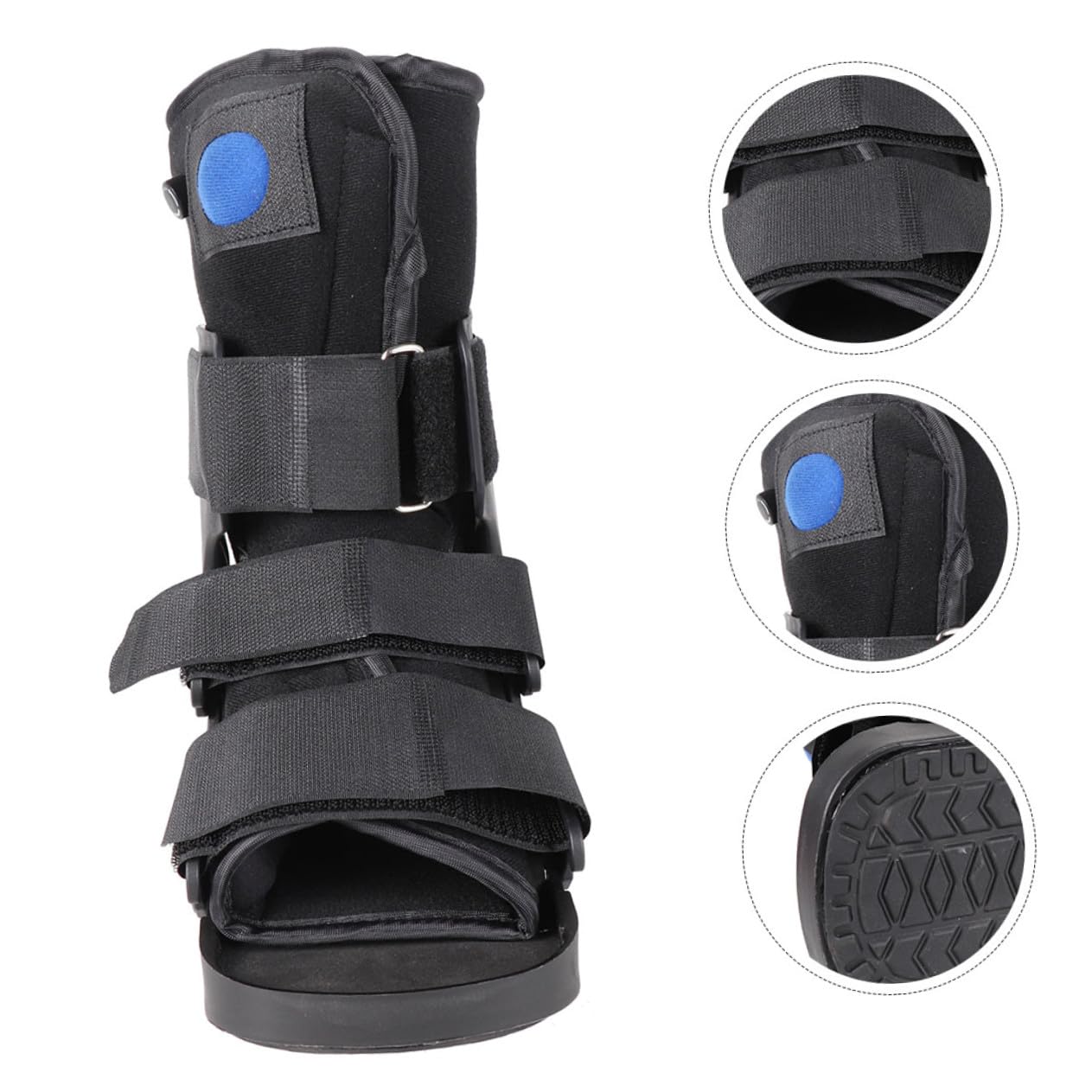 Rehabilitation Short Ankle Boot with Inflatable Cushion, Medical Foot Brace Support for Ankle Sprains and Post-surgery, Foot Protector Stabilizer for Adults