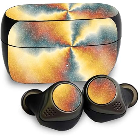 MightySkins Glossy Glitter Skin Compatible with Jabra Elite 85T - Eye of The Storm
