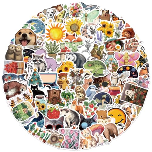 100Pcs Nature Stickers Forest Woodland Jungle Aesthetic Stickers Waterproof Vinyl Sticker for Laptops Water Bottle Party Favors Scrapbooks