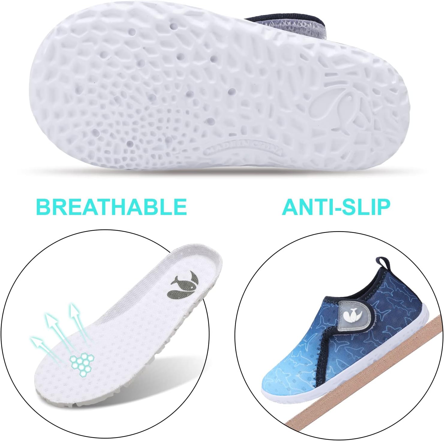 FEETCITY Boys Girls Water Shoes Kids Aqua Socks Quick Dry Barefoot for Beach Swimming Pool - Image 3