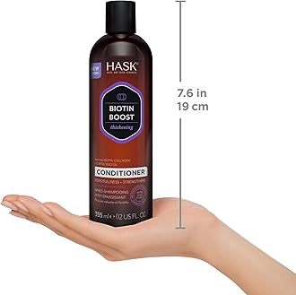 HASK Biotin Boost Thickening Shampoo + Conditioner Set | Adds Fullness, Strengthens, Volumizes, Sulfate-Free, Paraben-Free, Gluten-Free, Color Safe | 12oz each