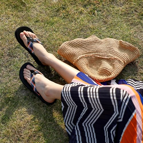 Image of STQ Women Quick Dry Flip Flops with Yoga Mat Sole Arch Support Thong Sandal | Instant Comfort Flip Flops With Padded Straps, Yoga Mat Cushioning, Non Slip Tpr Sole, Durable Design For Everyday Wear
