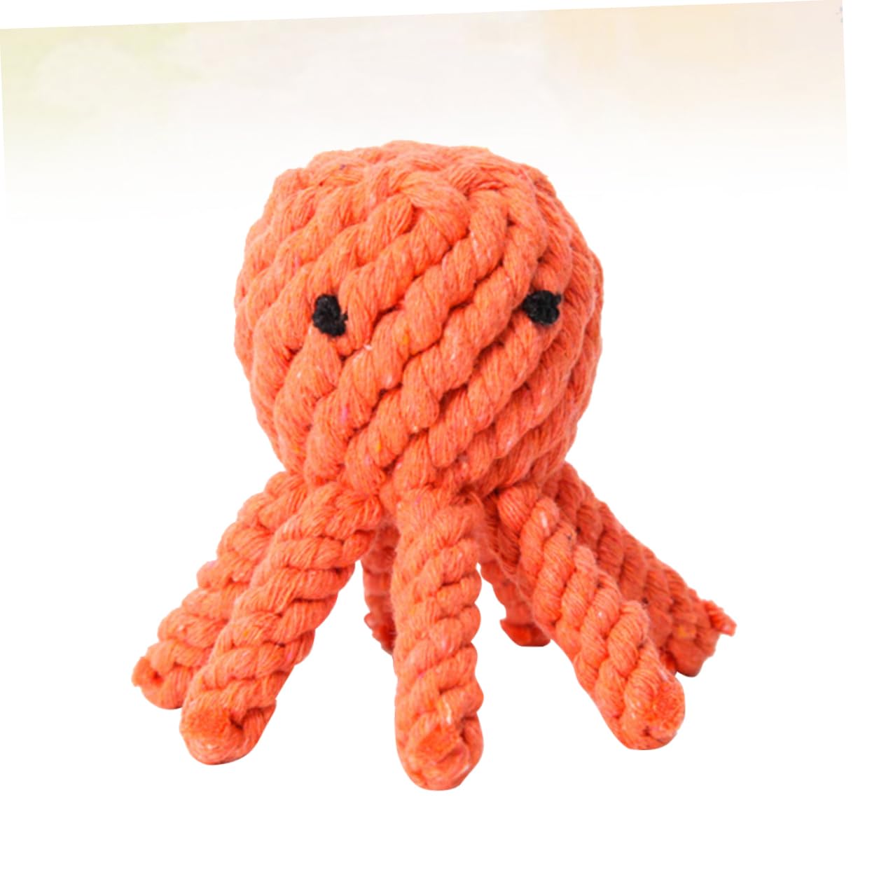 ibasenice Funny Bite for Dogs Creative Octopus Design Durable Cotton Rope Teeth Grinding Reduces Destructive Behavior Pet Playing for Chewing and Grabbing Orange