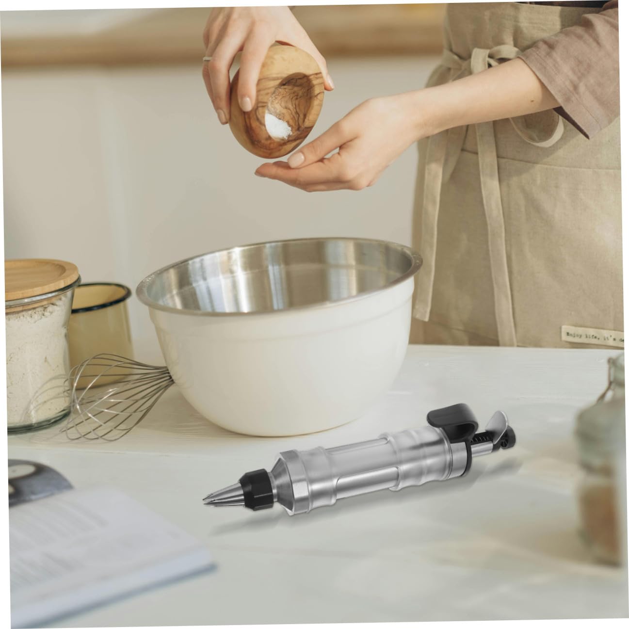 Gatuida Sahnespritze Kuchenwerkzeug aus Edelstahl Leicht zu Reinigen Antihaft für Dessertdekorations Tools Selbstgemacht und Zuhause