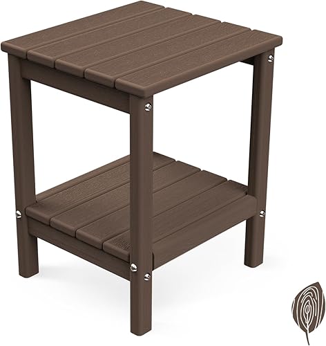 Miniatura 19 de GREENVINES Adirondack - Mesa lateral para exteriores, 14 x 13 pulgadas, plástico HDPE, para todo tipo de clima, ártico, mesas auxiliares exteriores