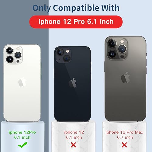 Miniatura 6 de FUNMIKO Funda diseñada para iPhone 12 Pro con protector de pantalla, protección completa con cubierta mejorada para el lente de la cámara, funda