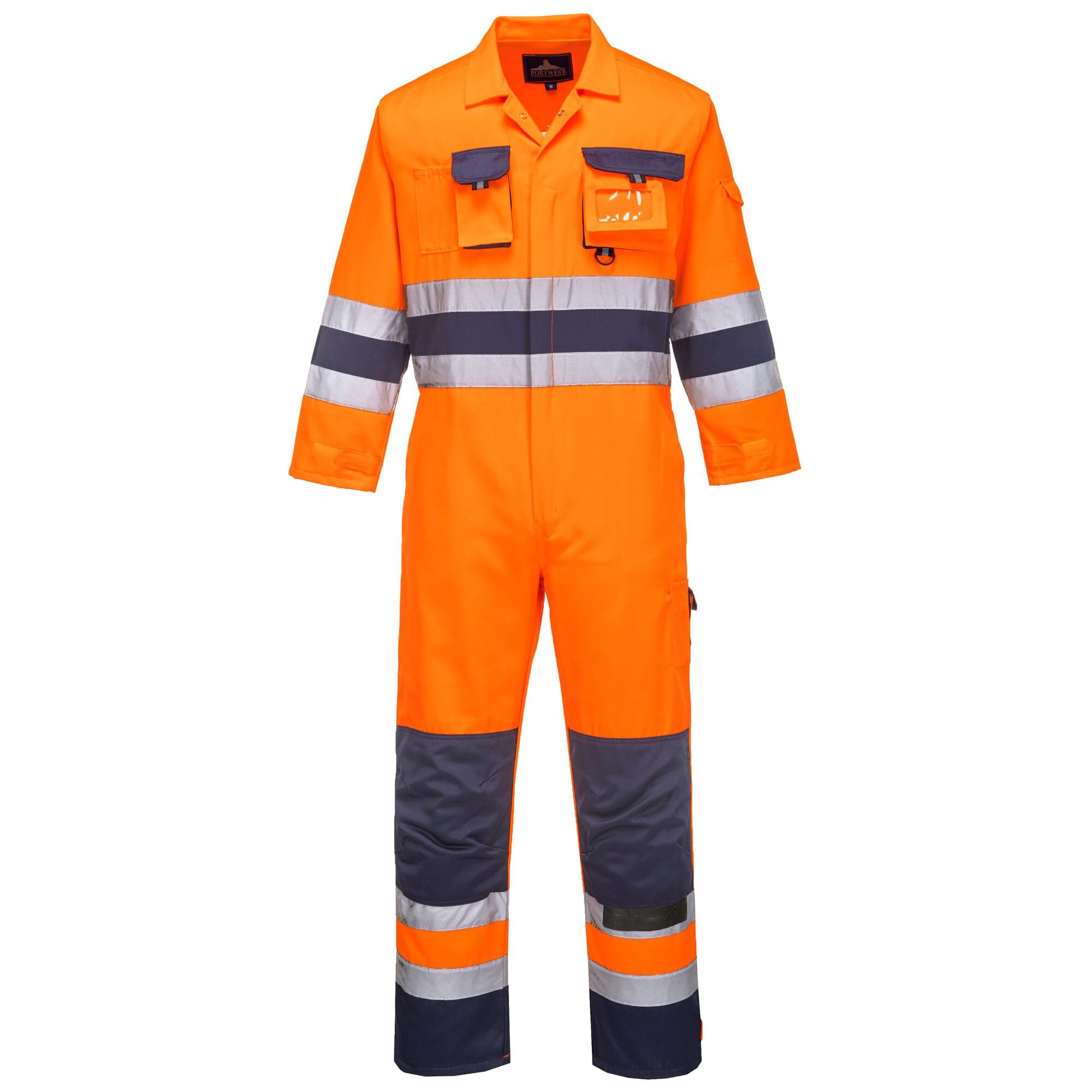 Portwest Tx55 Nantes Hi-Vis Coverall Orange/Navy Size 40
