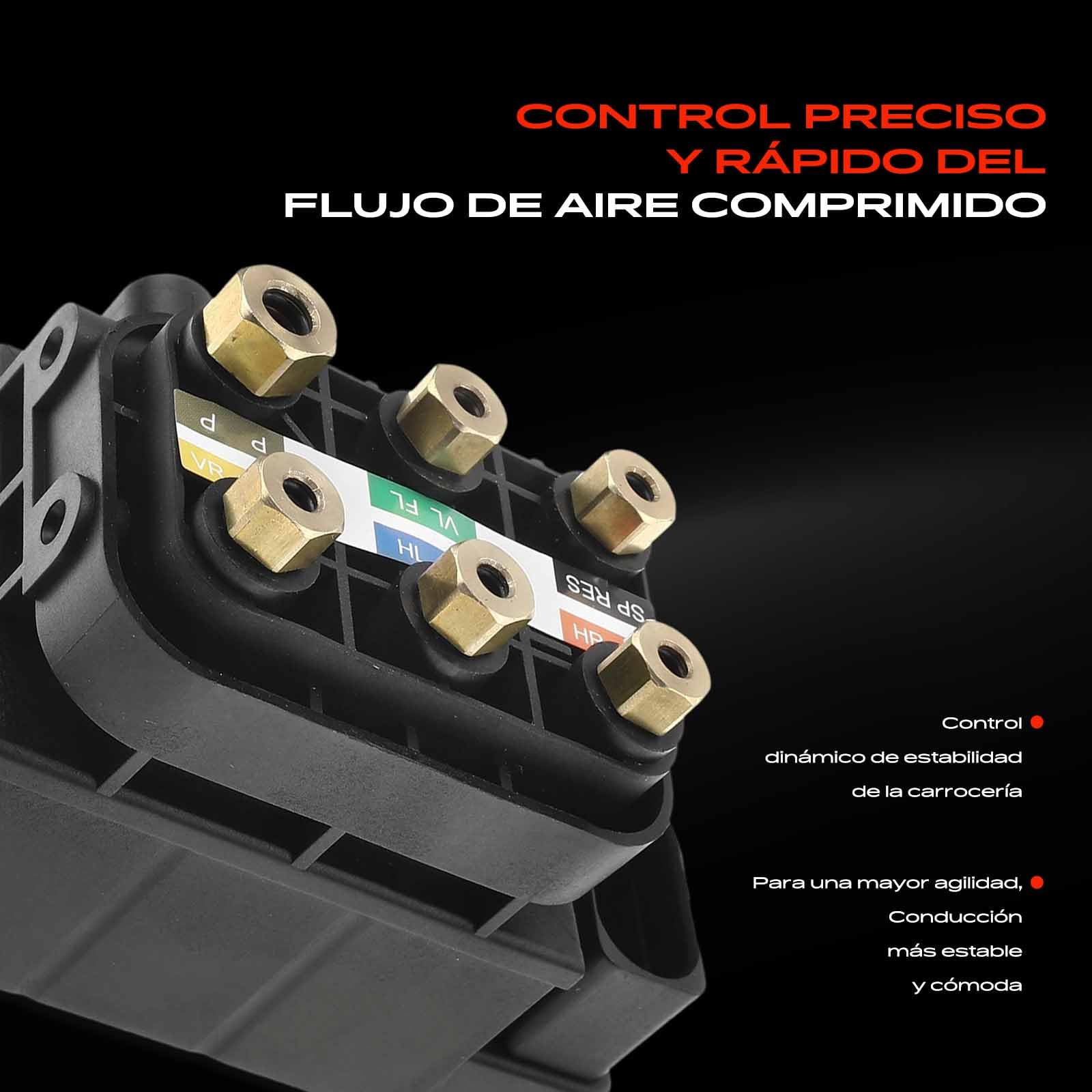 Frankberg Unidad de válvulas de suspensión neumática Compatible con Clase M W164 3.0L GL-Klasse X164 3.0L GL-Klasse X164 4.0L Clase M W164 4.0L GL-Klasse X164 5.5L Replace# 1643200104