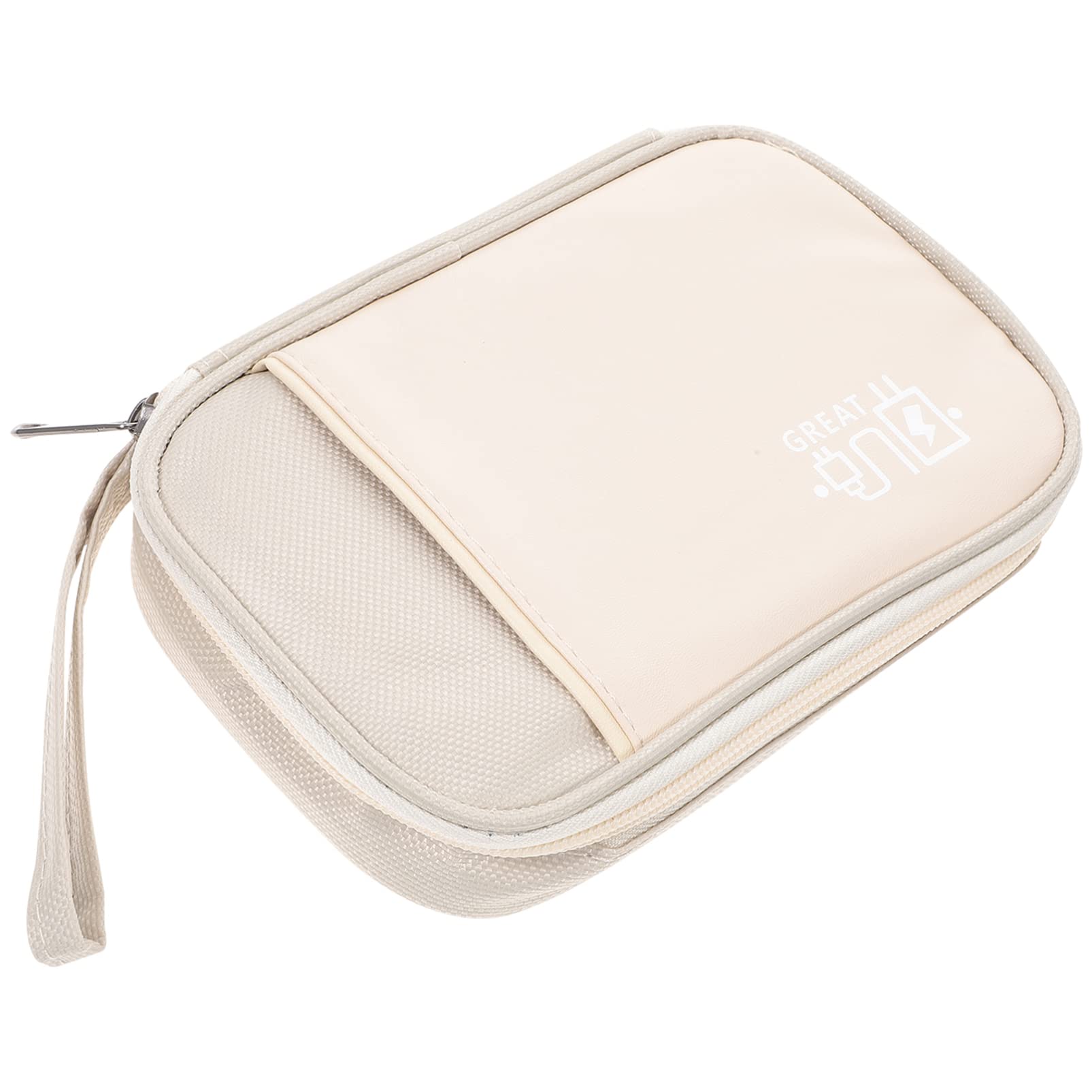 SUPVOX Travel Cord Organizer Electronics Accessories Bag for Cable Cords Charger Phone Earphone Beige