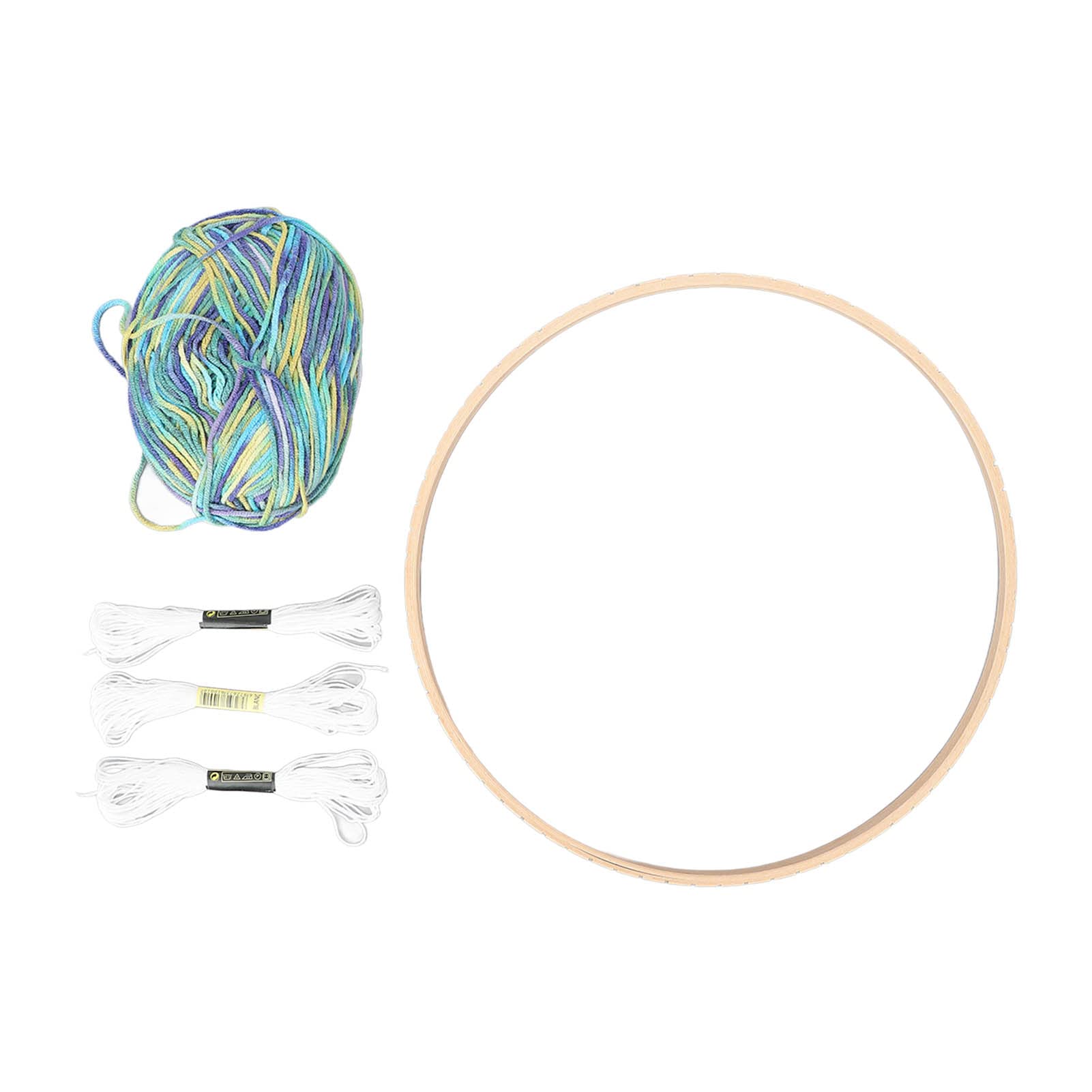 Respicefinem Circular Home Knitting Set Machine Kit with Colorful Wool Ideal for Making Coasters Hats Bags and Other Crafts