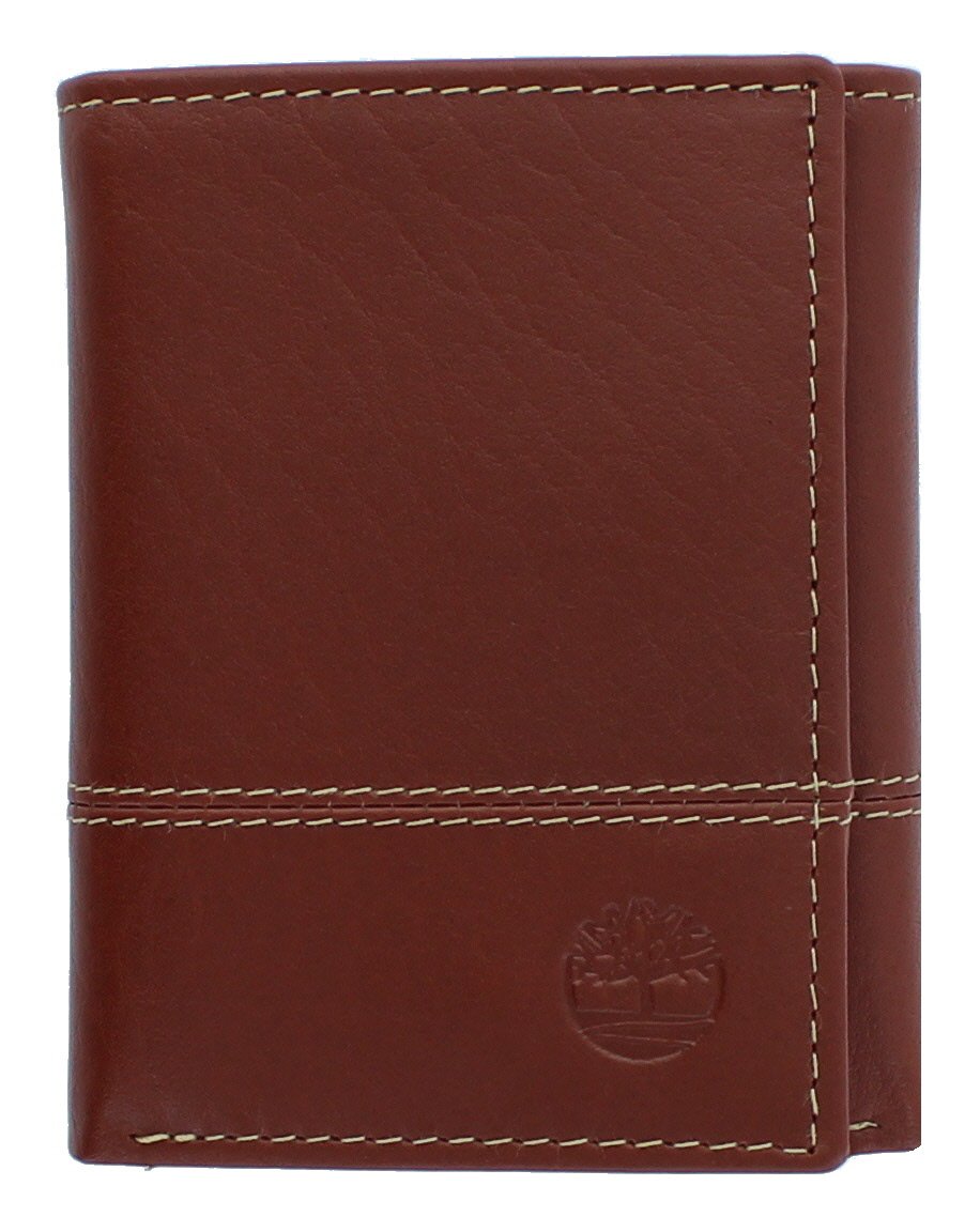 Men's Genuine Leather RFID Blocking Trifold Security Wallet