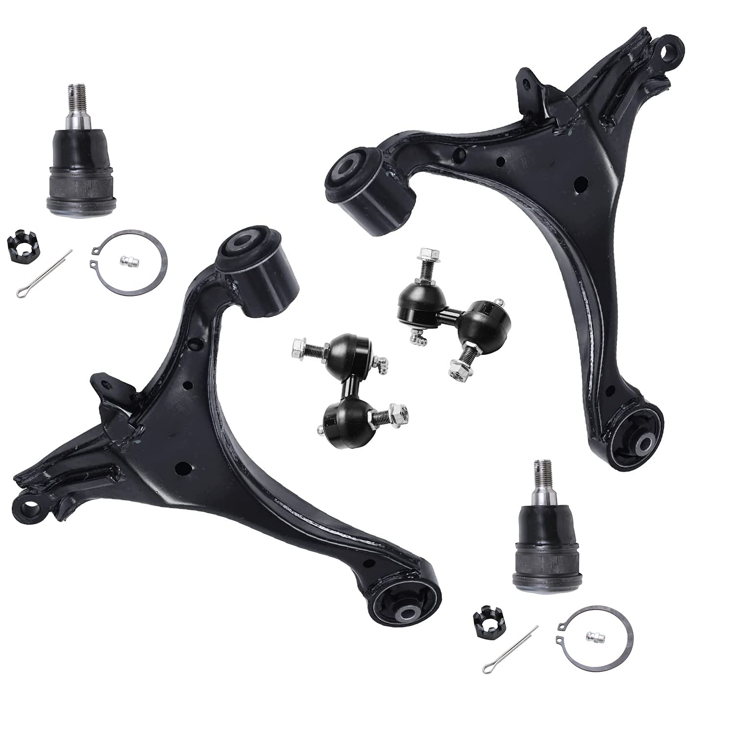 Detroit Axle - Front 6pc Control Arms Kit for 2001-2005 Honda Civic EL 2002