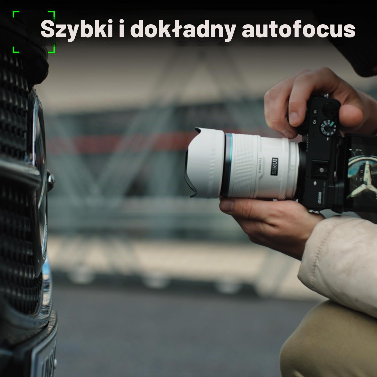 SIRUI Sniper Autofocus Wide-Angle Obiektyw 33mm F1.2 APS-C With E-Mount for A6400, A6700, ZV-E10, FX3/30 (White)