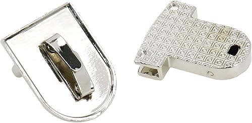 Miniatura 4 de 4 unids Tuck Lock Clasp Purse Thumb Lock Práctico Tuck Lock Duck Tongue Lock para caja de cuero Hangbag Case Clasp Monedero Mochila - Plata