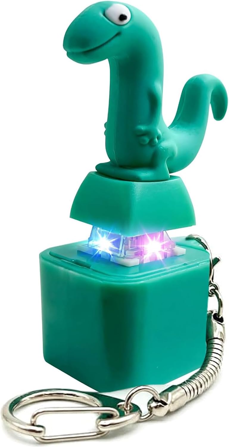 Lizard Button Fidget Keychain Clicker for Stress Relief & Play & Travel