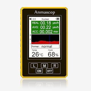 4in1 EMF Meters&Geiger Counter&Temperature and Humidity Measurement,Electromagnetic Radiation Detector, Electric/Magnetic Field Temperature Detectors(XR3 Pro)