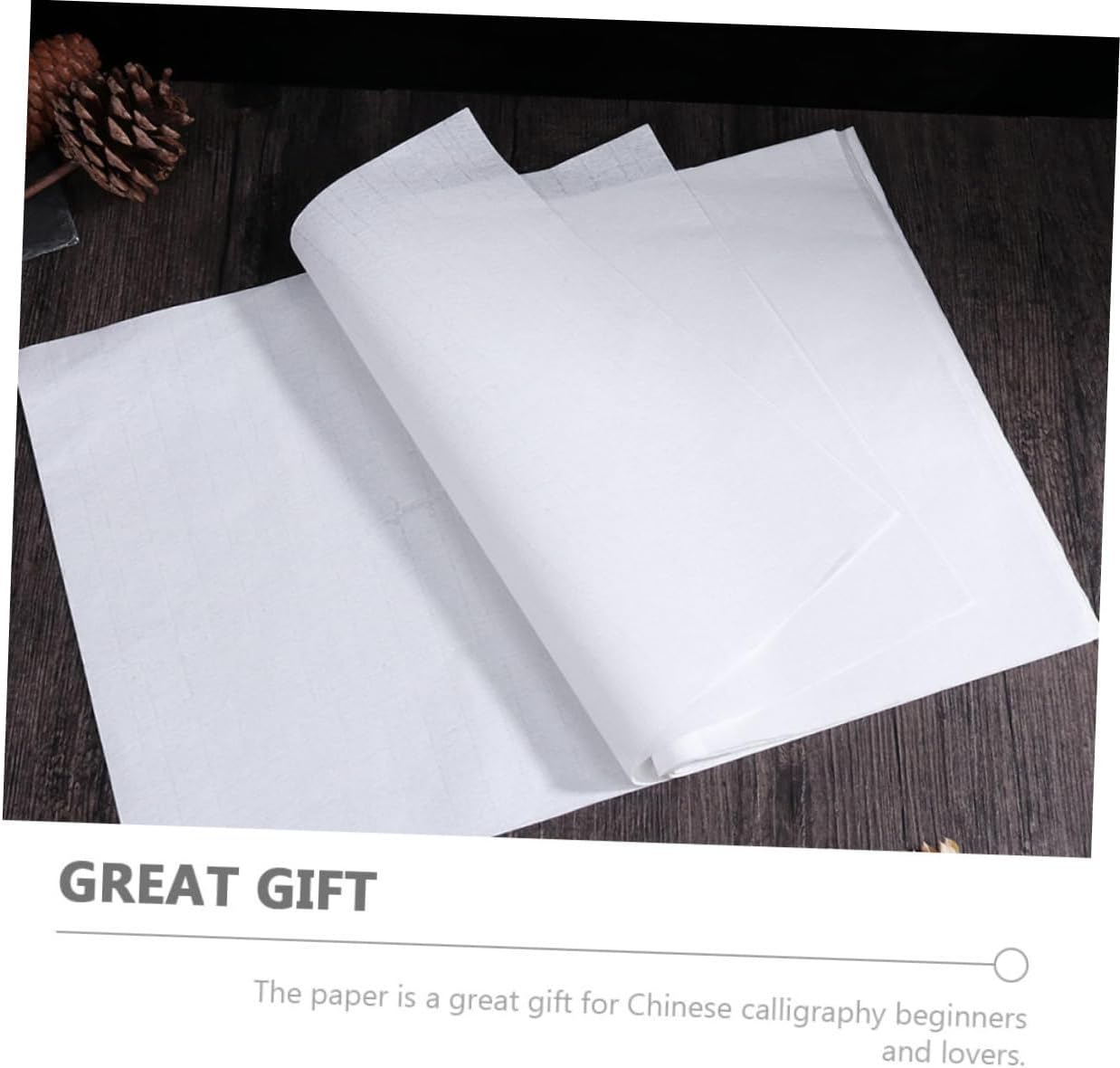 EXAOMBLE Chinese Calligraphy Practice Rice Paper for Kids 120 Sheets Blank Painting Paper for School Calligraphy and Drawing