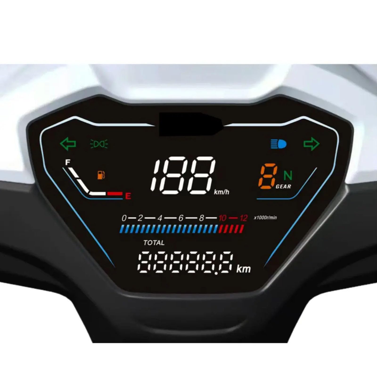 Compteur de vitesse de ABS, affichage numérique étanche avec du kilométrage, adapté trajets longue distance, compteur de vitesse étanche
