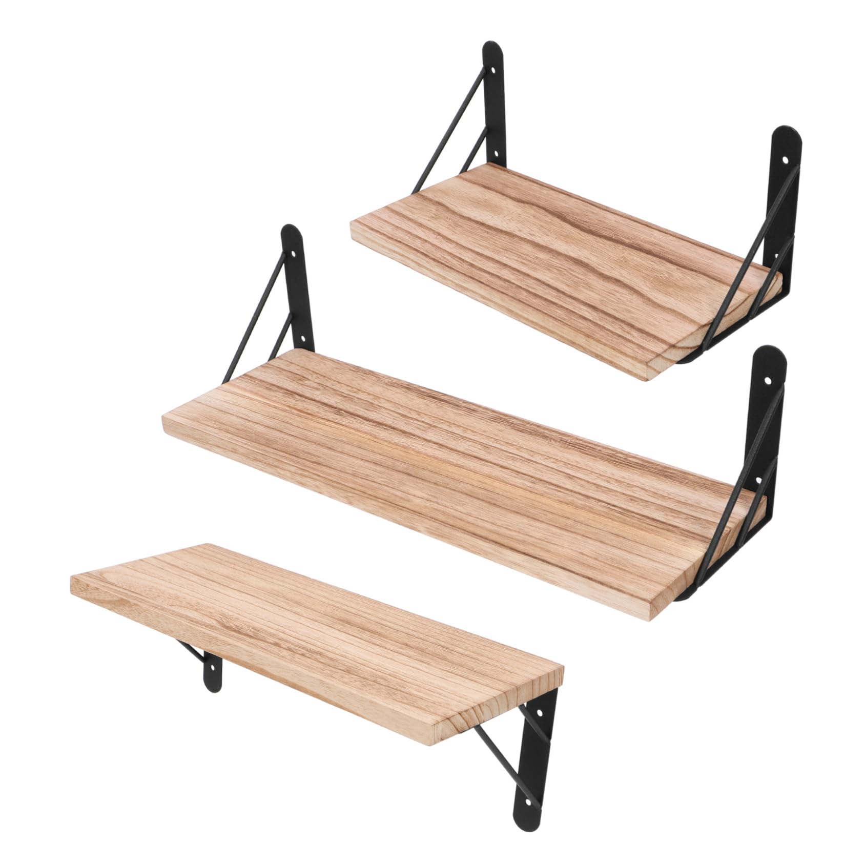 Étagère flottante bois rustique déco pour mur de salon