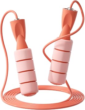 OVICX Jump Ropes for Fitness for Women Men and Kids,Tangle-Free Adjustable Skipping Ropes Workout with Ball Bearings and Memory Foam Handles