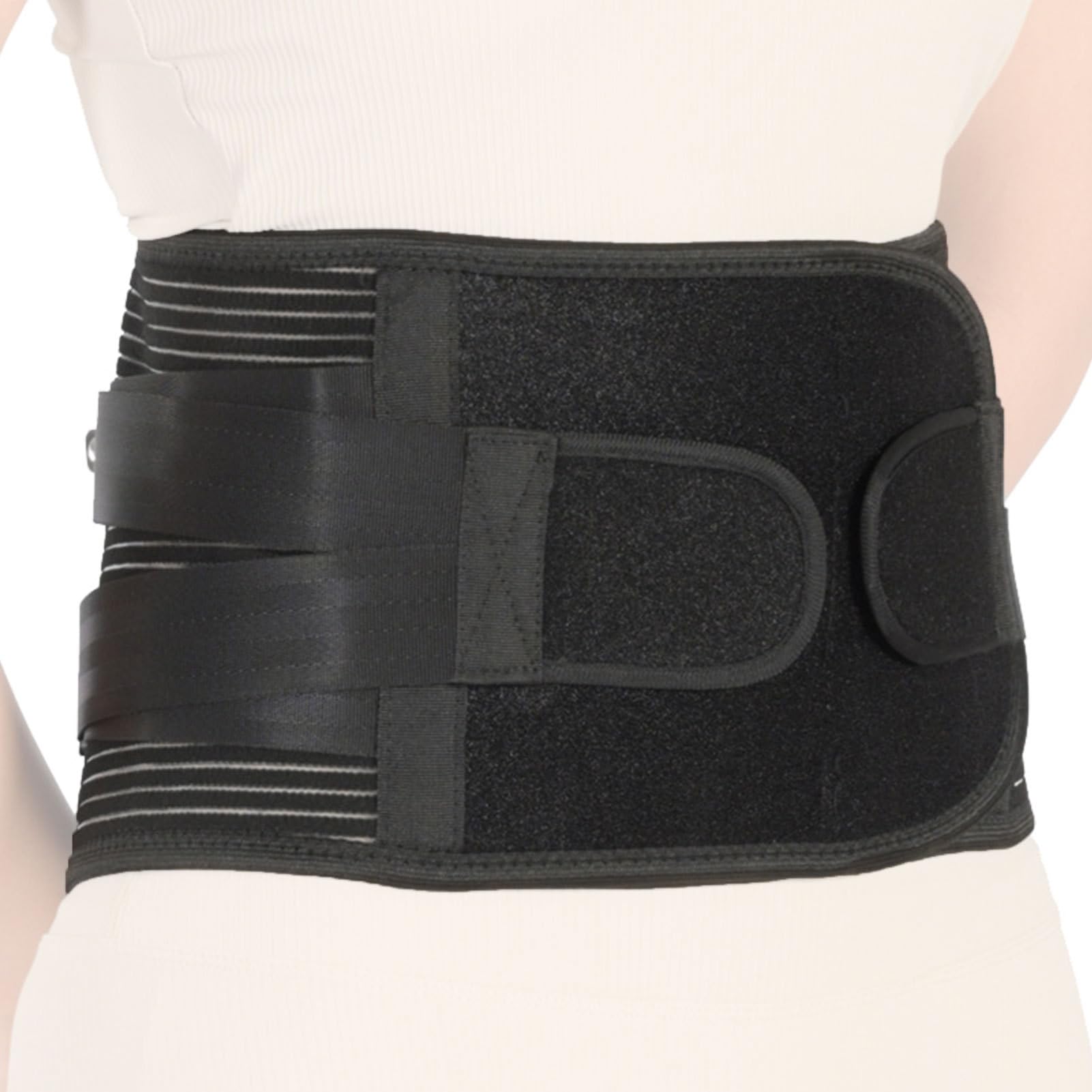 Corsé lumbar de compresión elástica y transpirable para mujeres y hombres 8