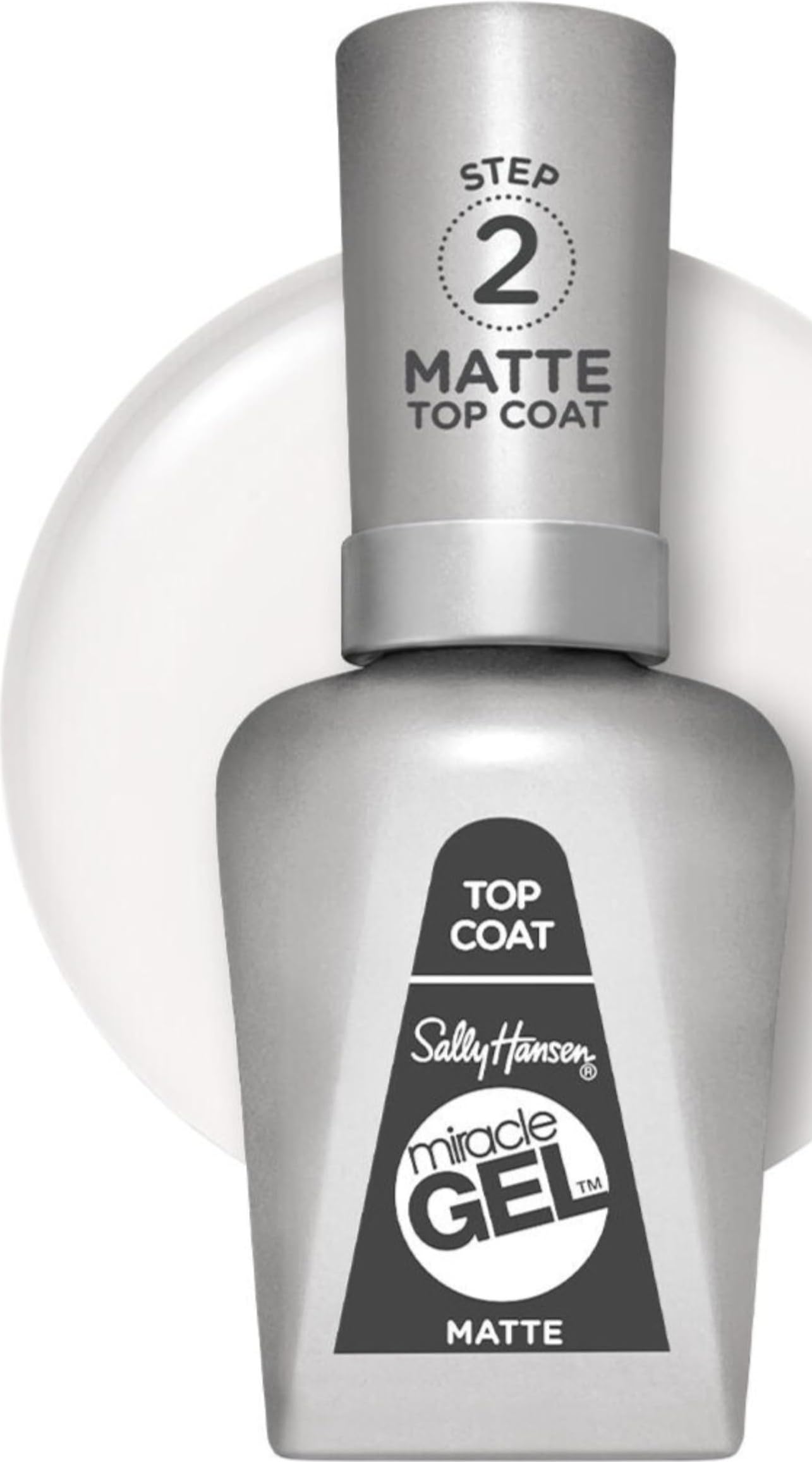 Sally Hansen Miracle Gel Nail Polish Transparent Matte Top Coat *Fast shipping*