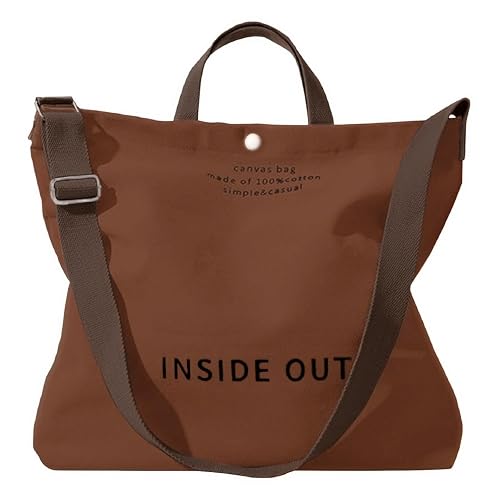 Large Canvas Tote Bag for Women inside out Bag Crossbody