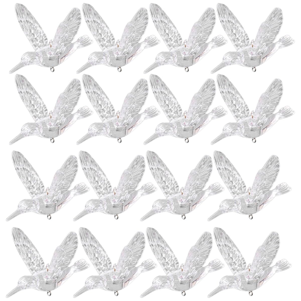 Gatuida 20 Stück Transparentes Acryl Hängeornament 11cm für Hochzeitsdeko Decke Wohnraum Leichte Vogeldekoration