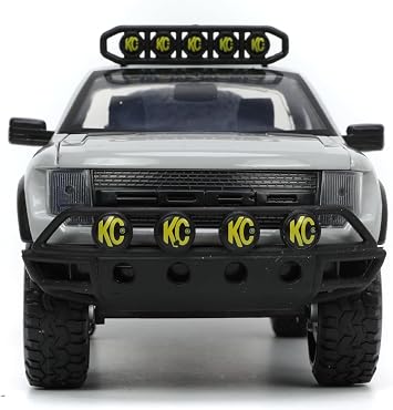 Jada Just Trucks 1:24 2011 Ford F-150 SVT Raptor Die-Cast Car & Tire Rack, Toys for Kids and Adults(Gray)