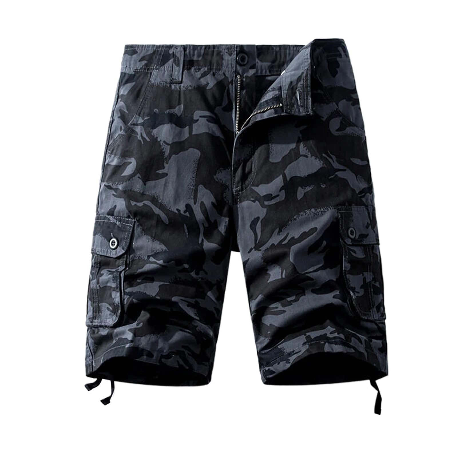 Bermudas de verano para hombre, pantalones cortos de senderismo con múltiples bolsillos, de algodón