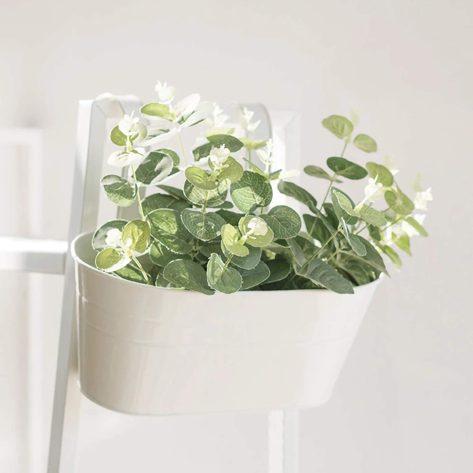 Pot De Fleurs Mural En Métal Orange Avec Double Crochets – Idéal Pour Balcon, Fenêtre Et Décoration Extérieure - 10