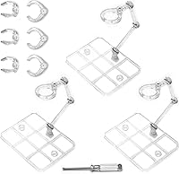 Yocoolfun 3-Pack Action Figure Display Stands for 3.75" & 6" Figures - Adjustable Clamps, Easy Assembly, Versatile Poses for Gundam & Dolls