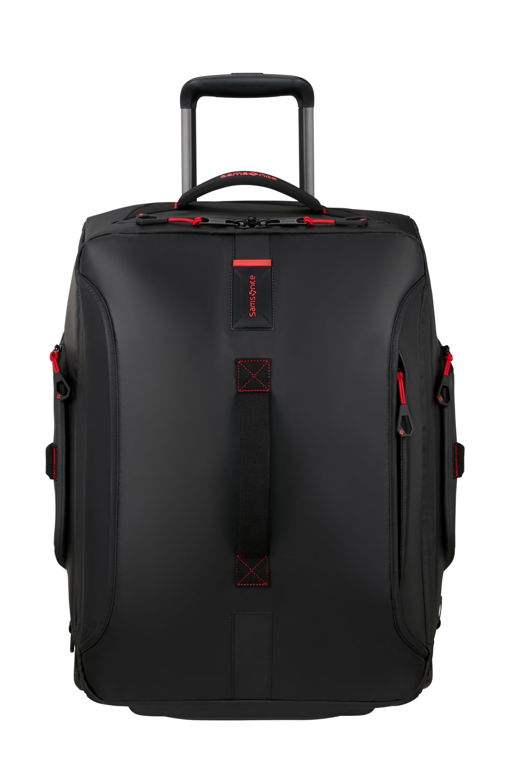 Samsonite Paradiver Light - Bolsa de Viaje con Ruedas y Función Mochila (55 cm), Small, Equipaje de Mano, Repelente al Agua, Ligero, 51L, Negro (Black)