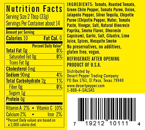 Salsa Tequila Desert Pepper, Picante Medio, 16 Onzas (1 Unidad) miniatura 3