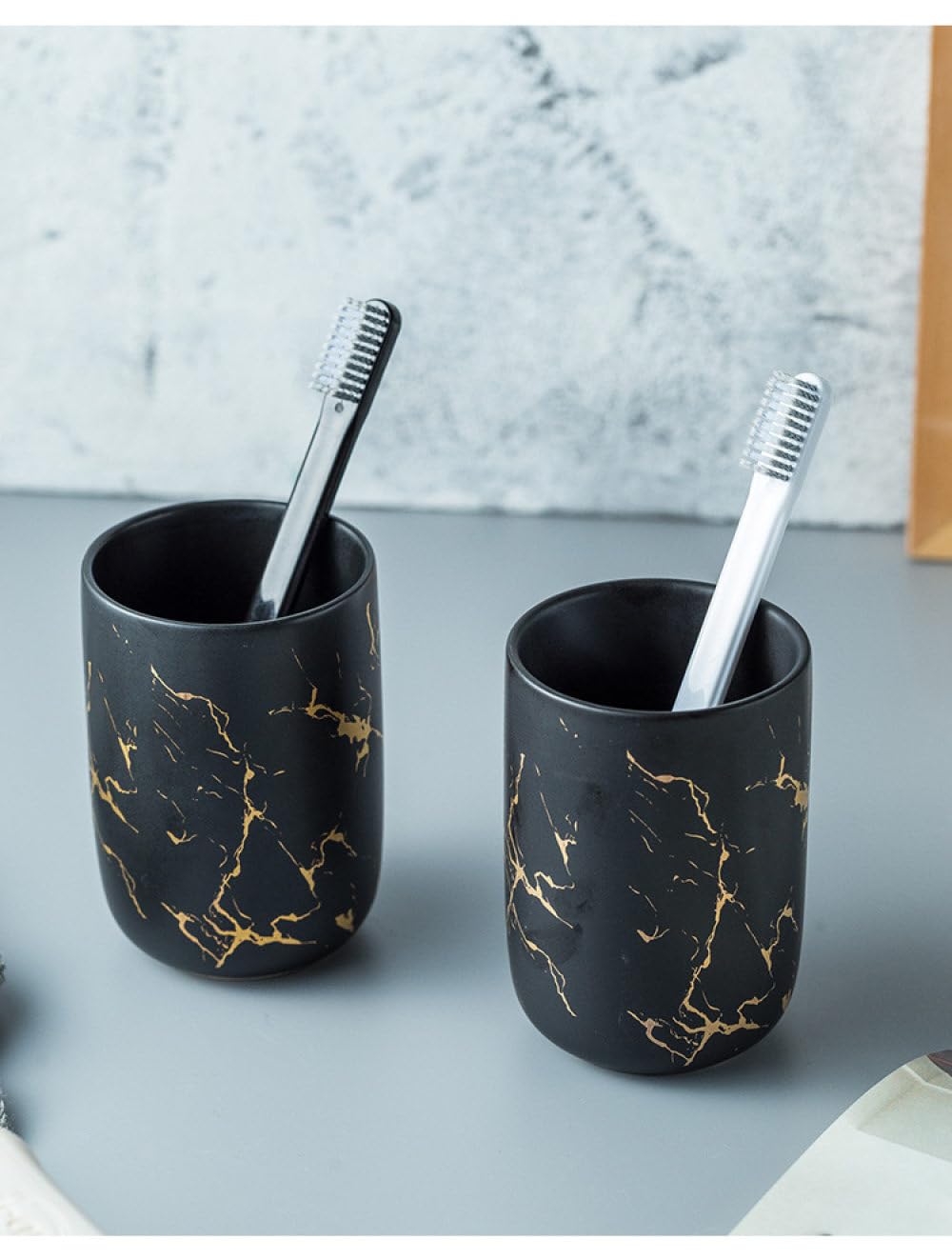 Nowoczesny ceramiczny zestaw akcesoriów łazienkowych, 4-częściowy zestaw do kąpieli z dozownikiem mydła, dozownik balsamu, kubek na szczoteczkę do zębów i mydelniczka stylowy żółty zestaw upominkowy