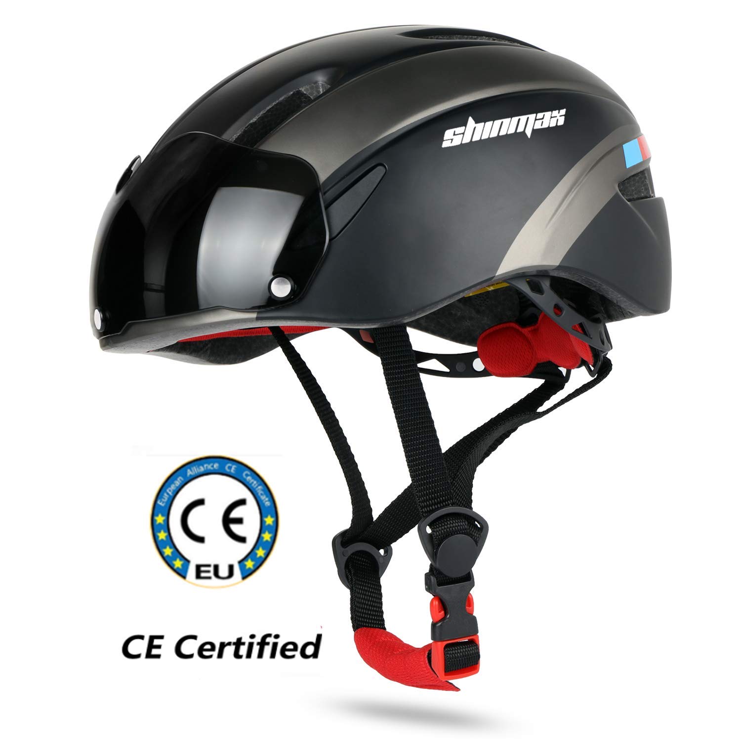KINGLEAD Casco Bicicleta con Visera, Protección de Seguridad Ajustable Casco de Bicicleta Ligera para Montar en Bicicleta Casco de Bicicleta BMX Scooter Skate Mountain Road