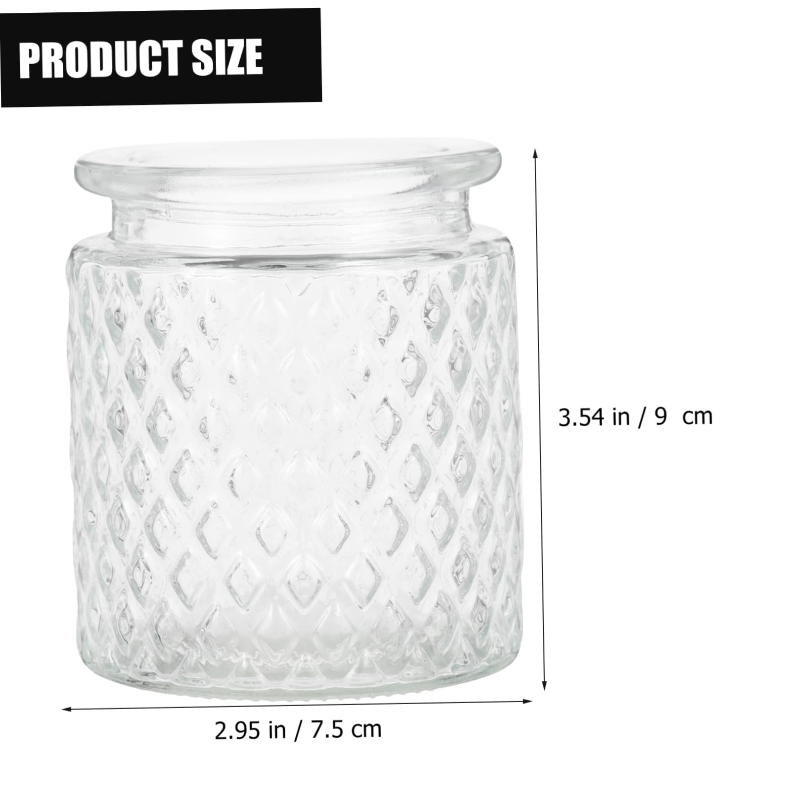 Gatuida Barattoli in Vetro Trasparente per Candele 280ml, Set da 3 Contenitori Artigianali da Tavolo, Decorazione Romantica per Camera da Letto, Soggiorno e Bar, Resistente