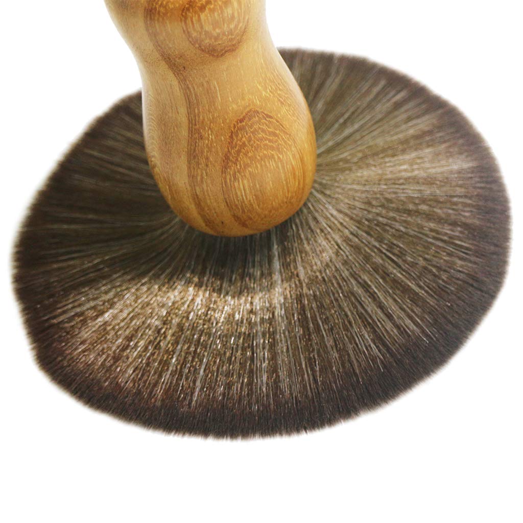 Brosse de nettoyage avec poignée en bois pour disques vinyles LP