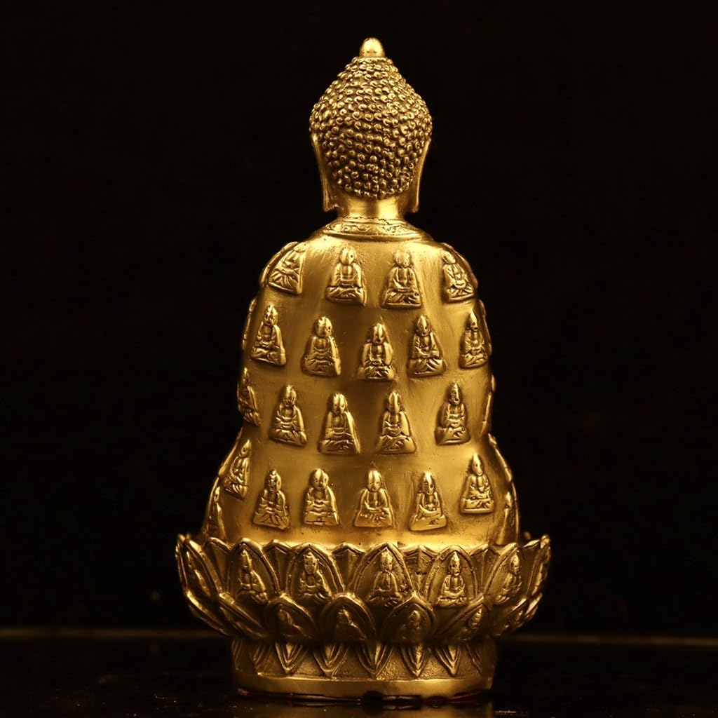 Posąg Buddy do dekoracji wnętrz Zen Ozdoby mosiężne Figurka Buddy Bodhisattwa Dekoracja Dom Medytacja Dekoracja Statua Medytująca Statua Buddy Figurka Rzeźba