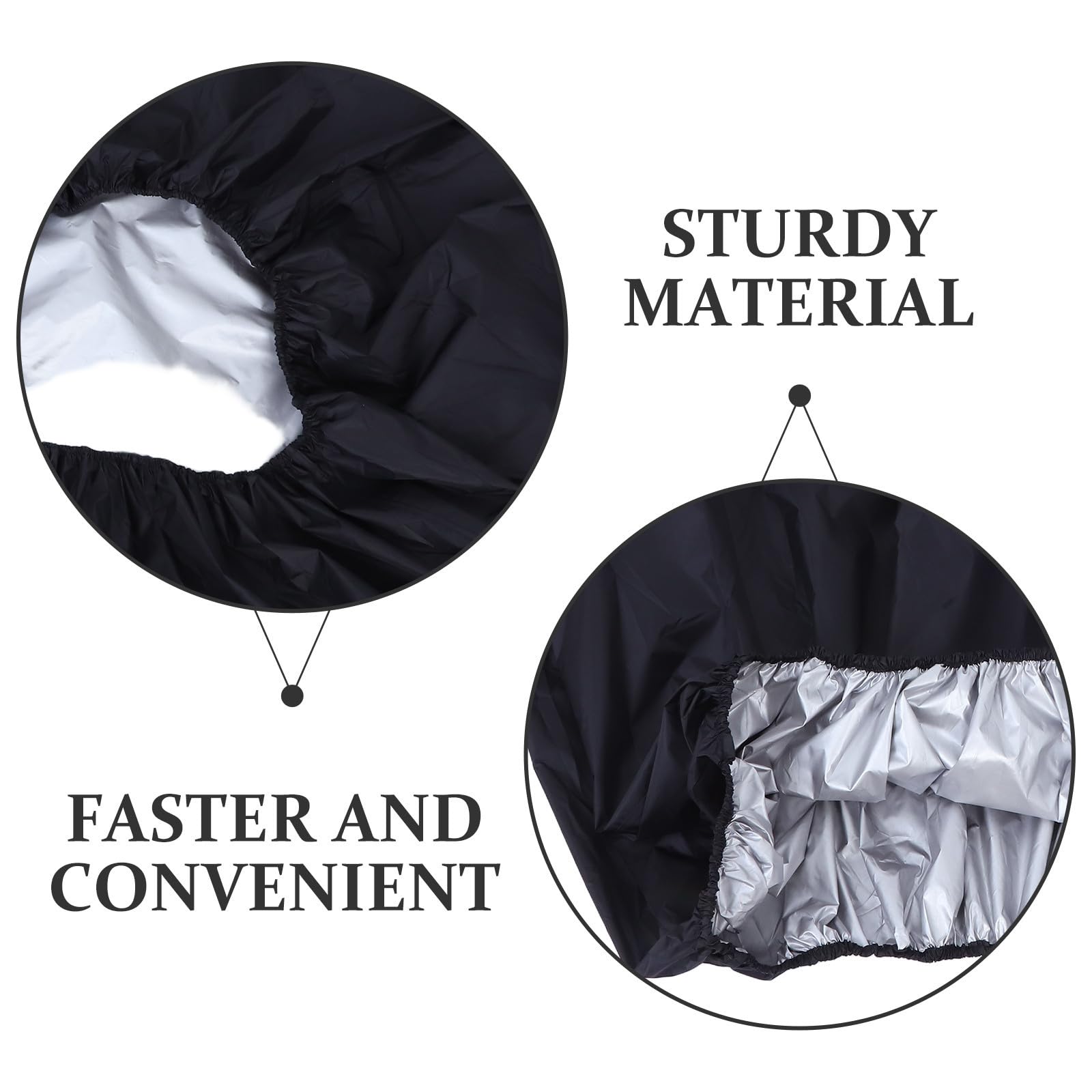 Telo Copertura Trattorino Piccolo Nero in Oxford Cloth