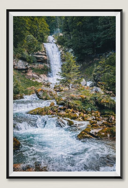 Hermosa cascada - Rompecabezas de madera de 2000 piezas - Rompecabezas de arte para adultos Juego familiar Rompecabezas