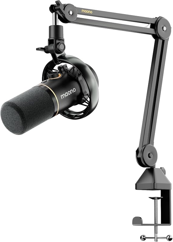 MAONO PD200W Hybrid Wireless Podcast Microphone for PC, Dynamic XLR USB Mic | Boom Arm Mic Kit with Software, Noise Cancellation, for Vocal Recording, Streaming, Content Creation, Home Studio, Voiceover