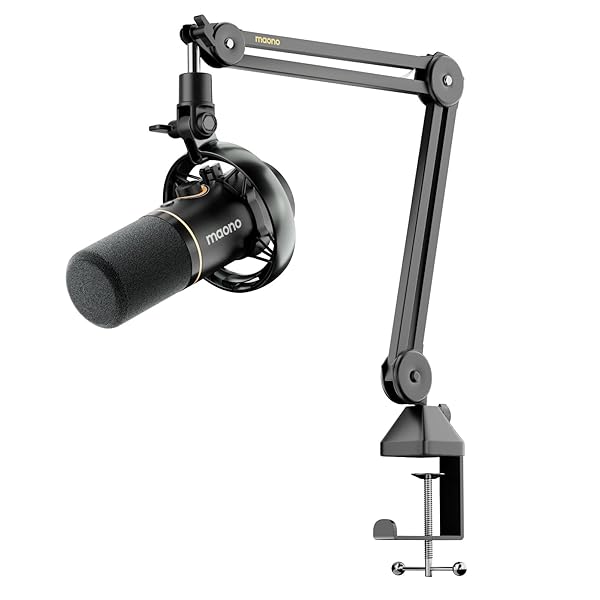 MAONO PD200W Hybrid Wireless Podcast Microphone for PC, XLR USB Dynamic Mic Kit with Boom Arm, Software, Noise Cancellation, for Vocal Recording, Streaming, Content Creation, Home Studio, Voiceover