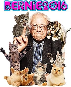 MAGNET Bernie With Cats Magnet Decal Fridge Metal Magnet Window Vinyl 5"