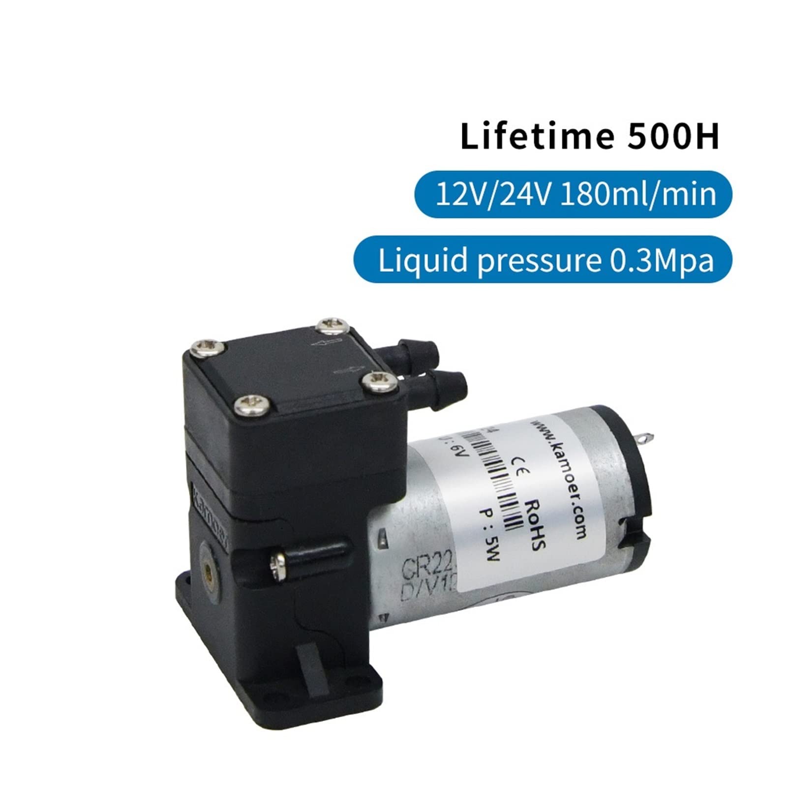 12V / 24V Mini-Membranpumpe Flüssigkeitstransfer GeräuscharmKleine Größe Geringer Stromverbrauch(Dc24)
