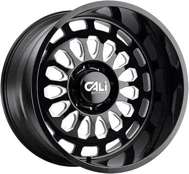 CALI OFF-ROAD 9113-2136BM Paradox 9113 Gloss Black/Milled Spokes 20X10 6-135 -25mm 87.1mm